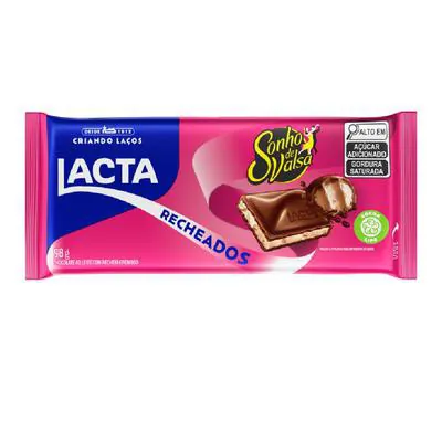 Chocolate Lacta Recheado Sabor Sonho de Valsa 98g